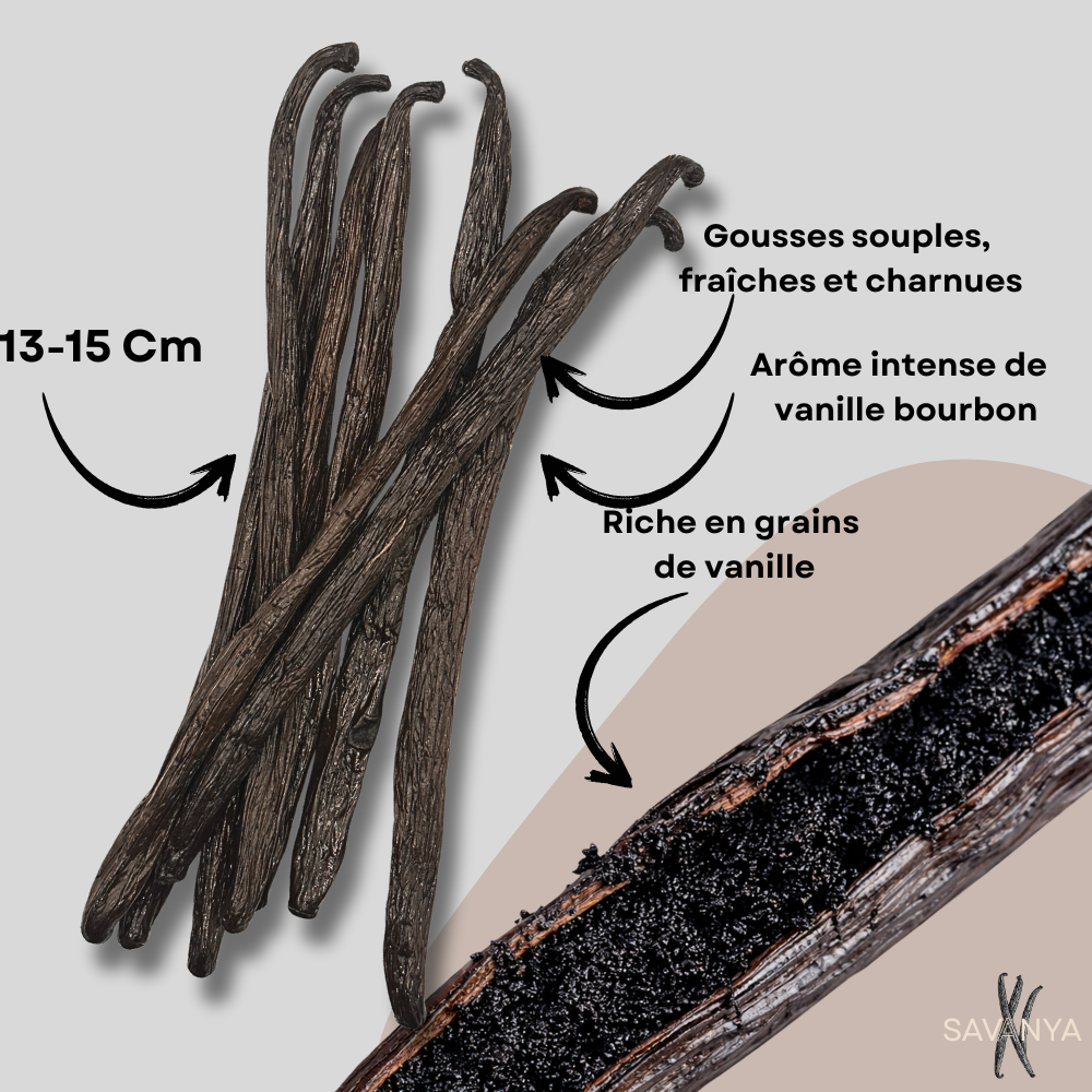 25 Gousses de Vanille Bourbon de Madagascar