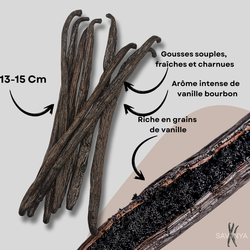 15 Gousses de Vanille Bourbon de Madagascar