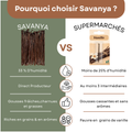 5 Gousses de Vanille Bourbon de Madagascar ・ Qualité Extra Premium ・Direct producteur ・ 100% Naturelles ・Idéal pour Pâtisseries et Desserts ・ Sachet Fraicheur refermable ・ Conservation Longue Durée ・ Sélection Premium Savanya